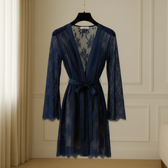 Single Pcs Women’s Net Transparent Sheer Lace Robe Gown